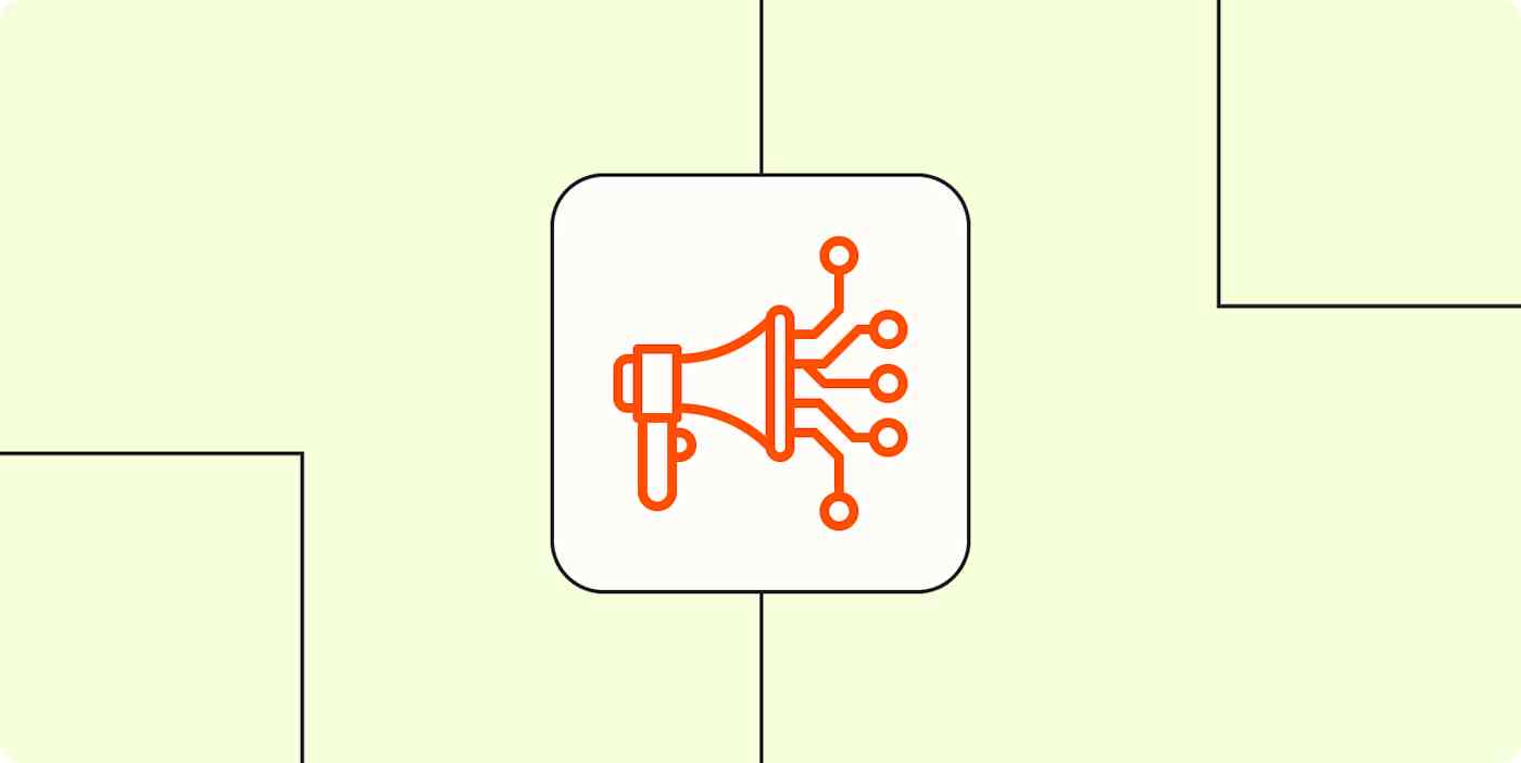 Hero image with the icon of a megaphone representing marketing.