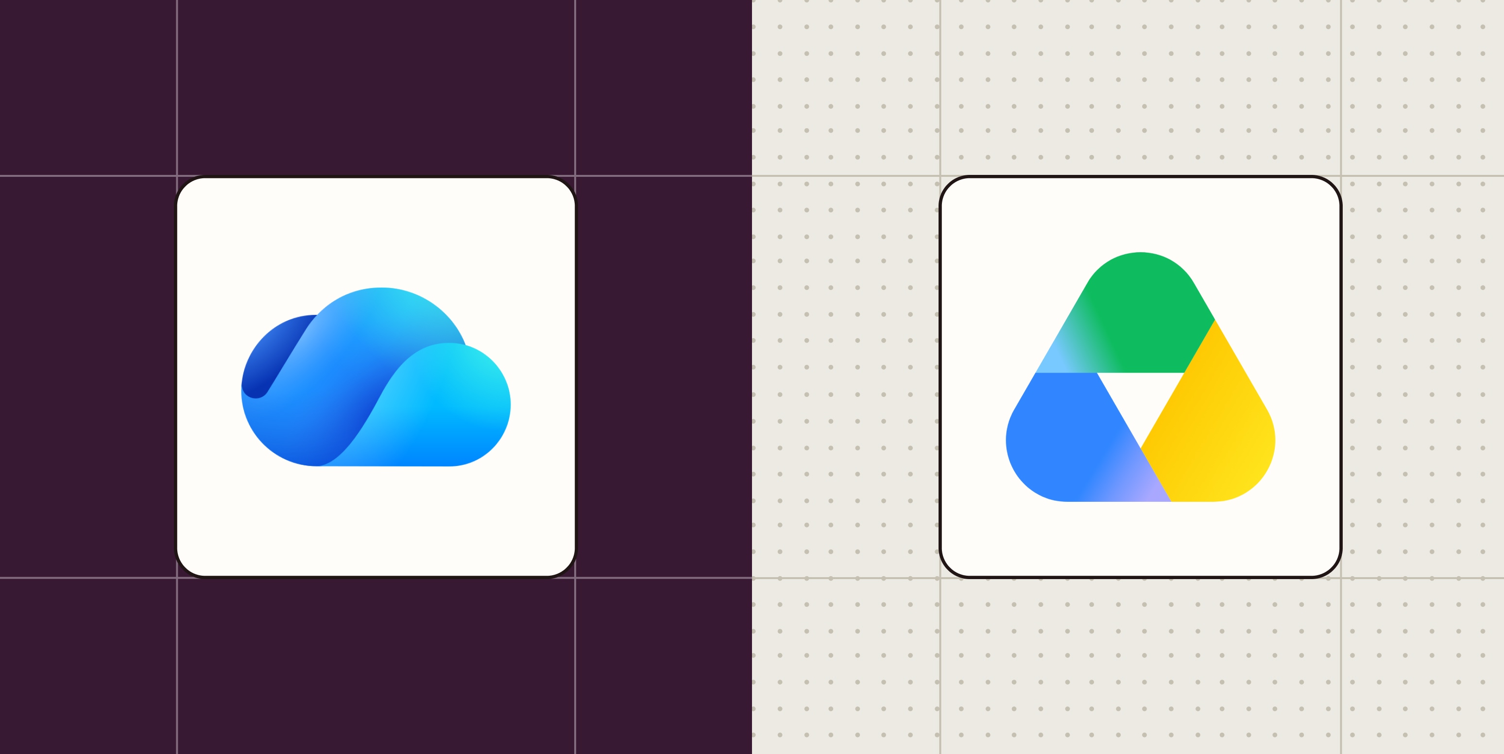 Hero image with the logos of One Drive and Google Drive