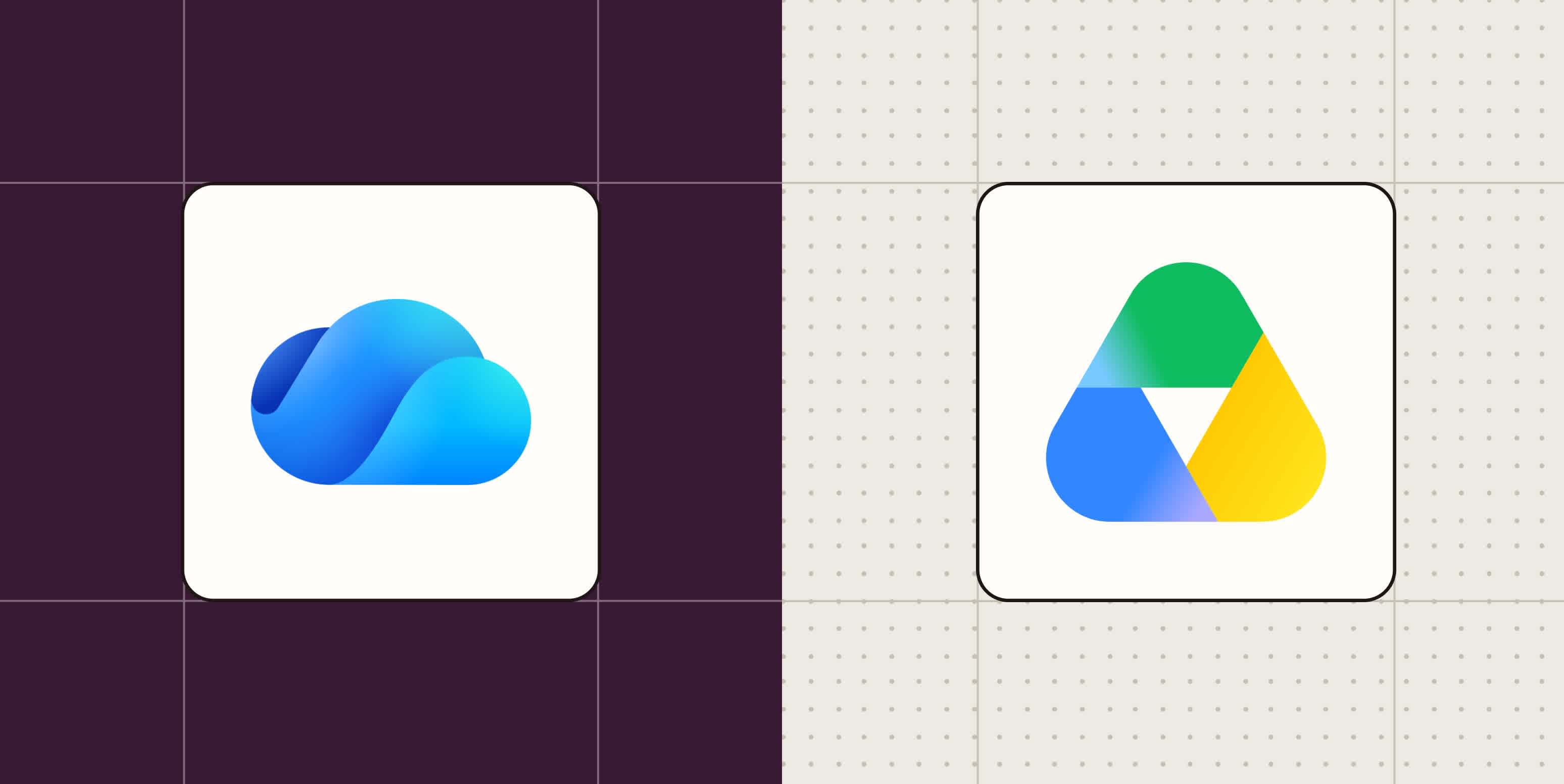 Hero image with the logos of One Drive and Google Drive