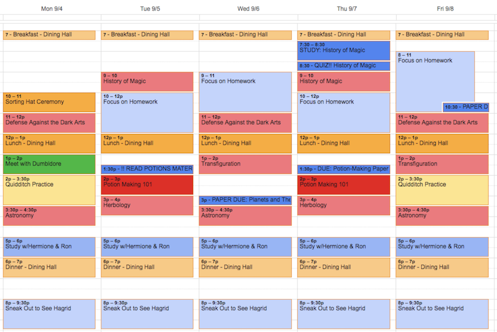 Google Calendar for Students