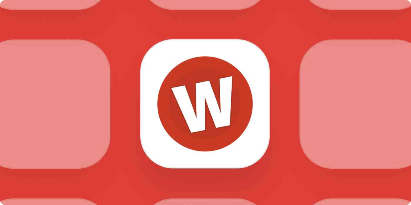 Wufoo app logo on a red background