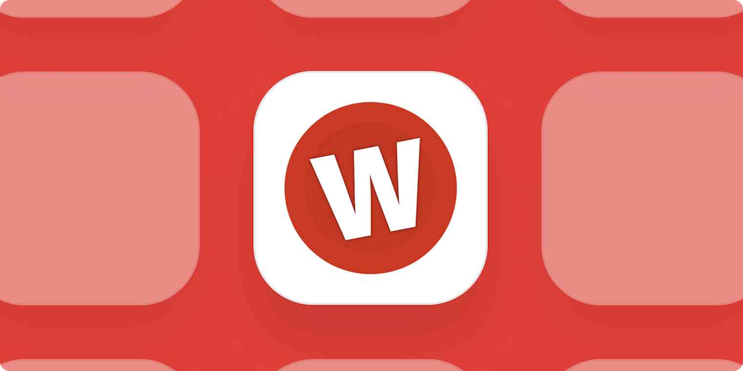 Wufoo app logo on a red background