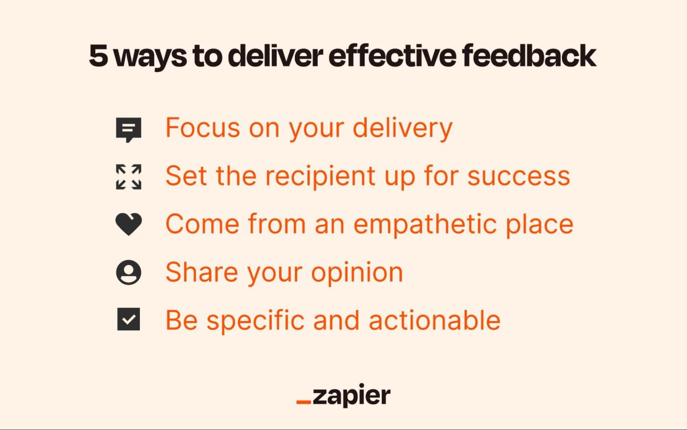 5 ways to give effective feedback