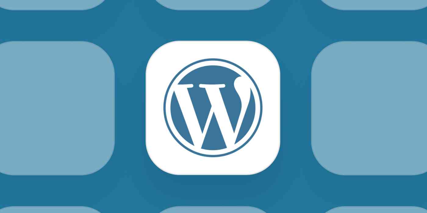 Hero image for app of the day with the WordPress logo on a blue background