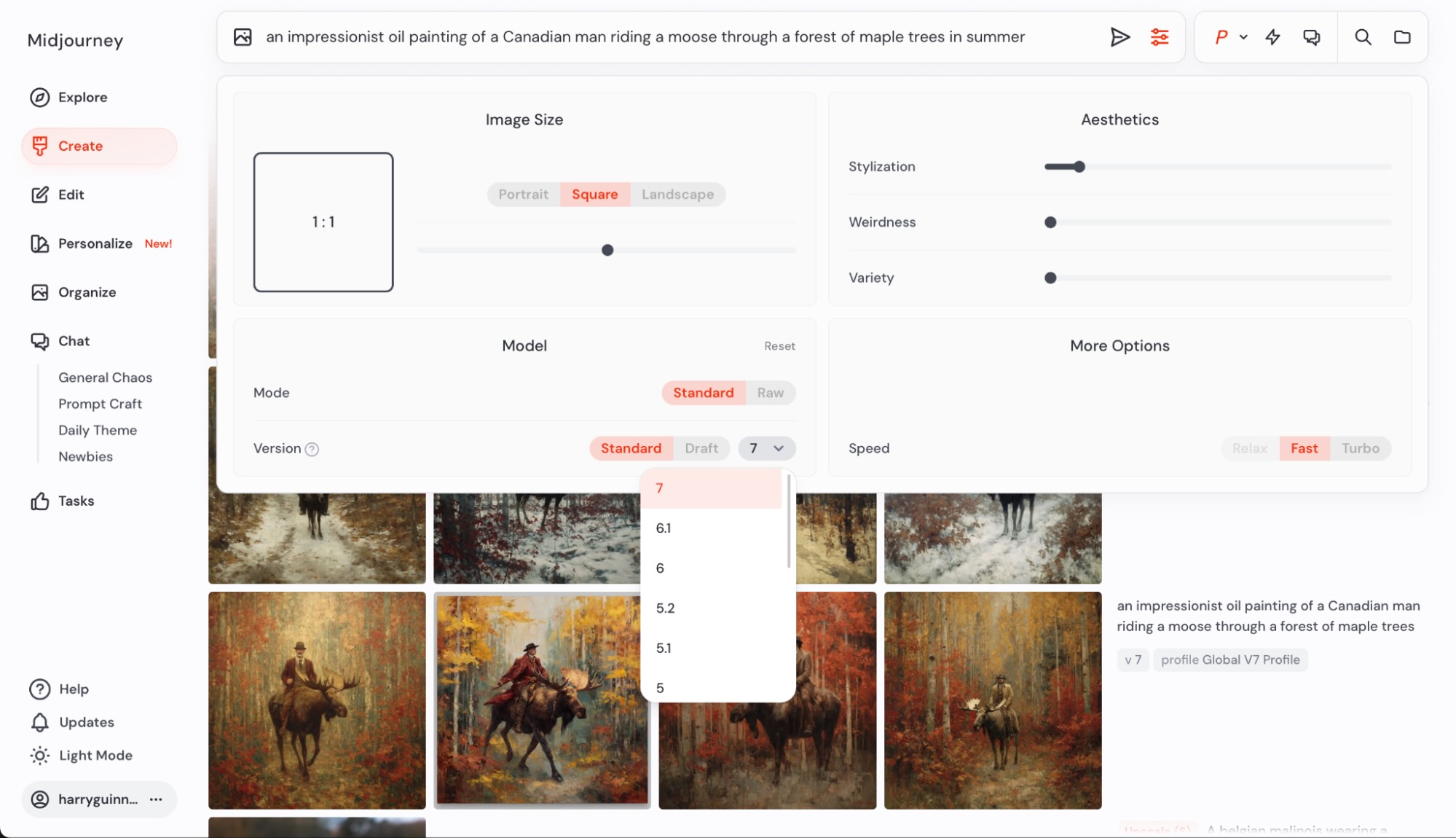 Controlling the styling in Midjourney