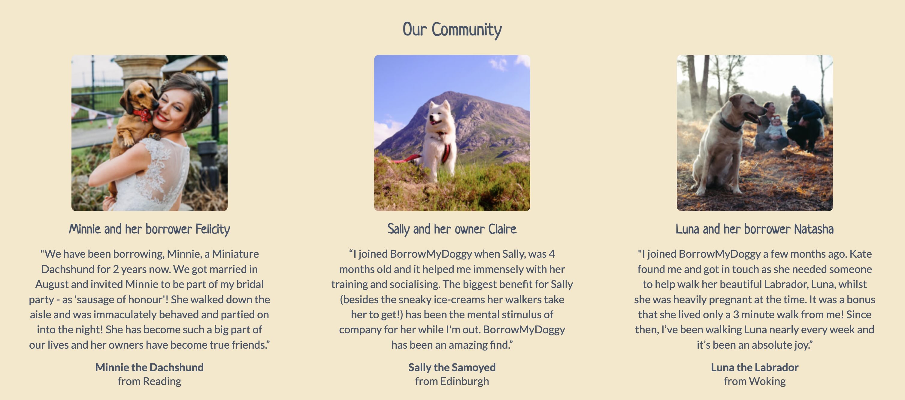 Borrow My Doggy social proof