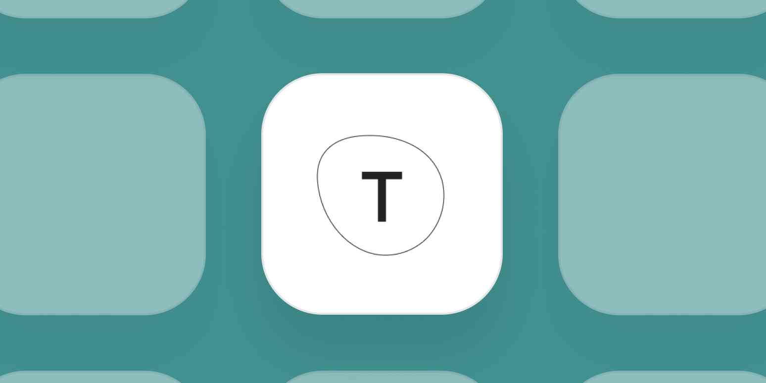Hero image for app of the day with the Typeform logo on a green background
