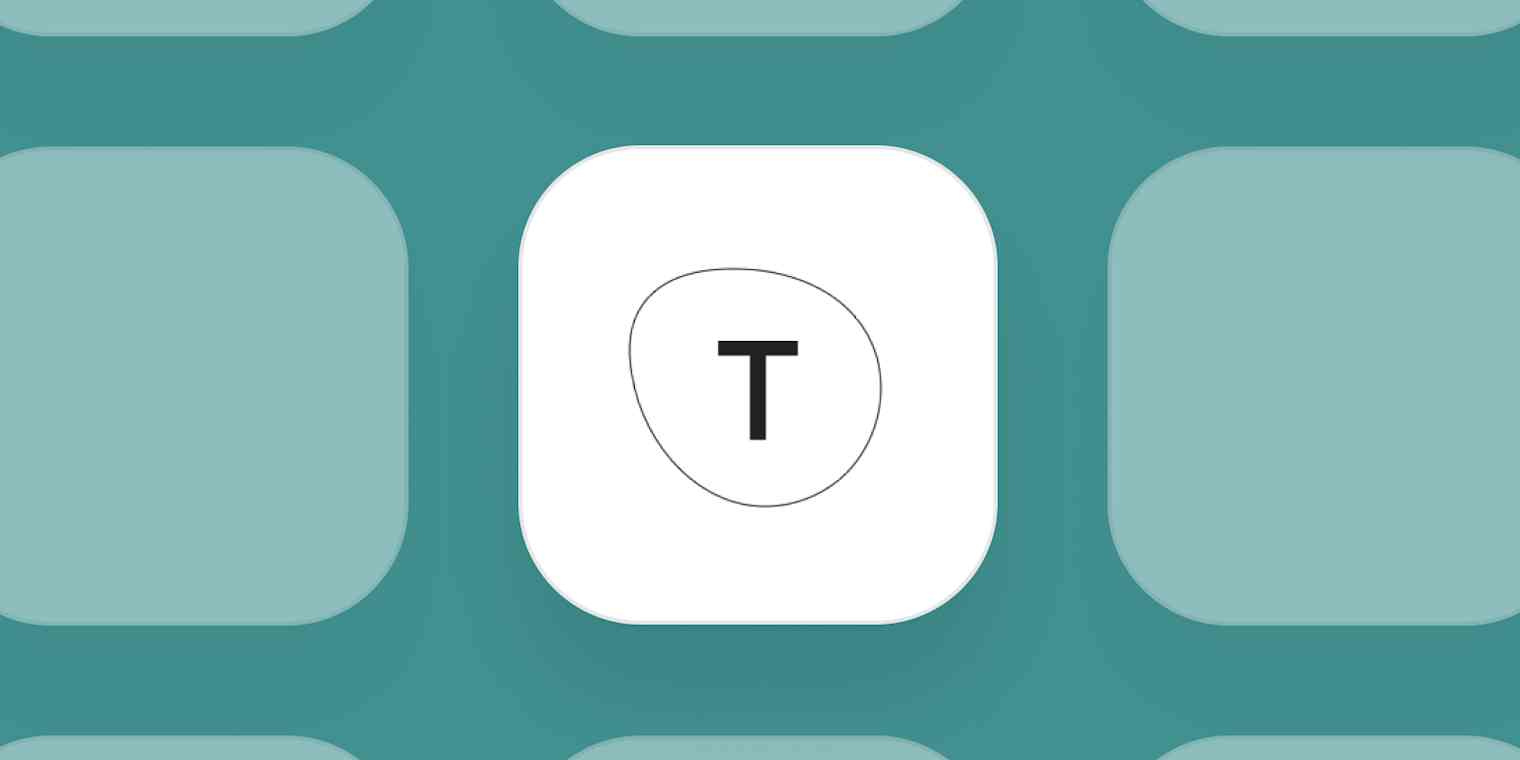 Hero image for app of the day with the Typeform logo on a green background