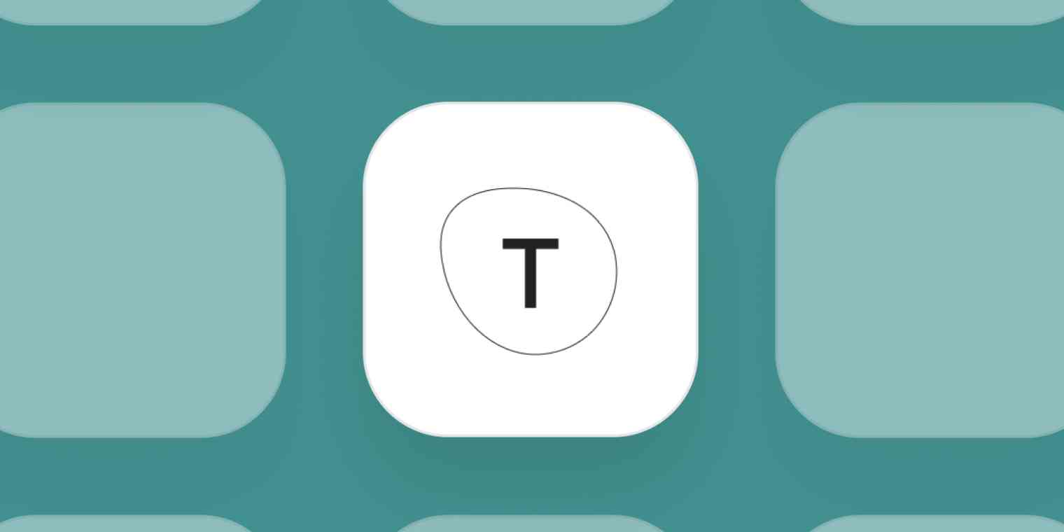 Hero image for app of the day with the Typeform logo on a green background