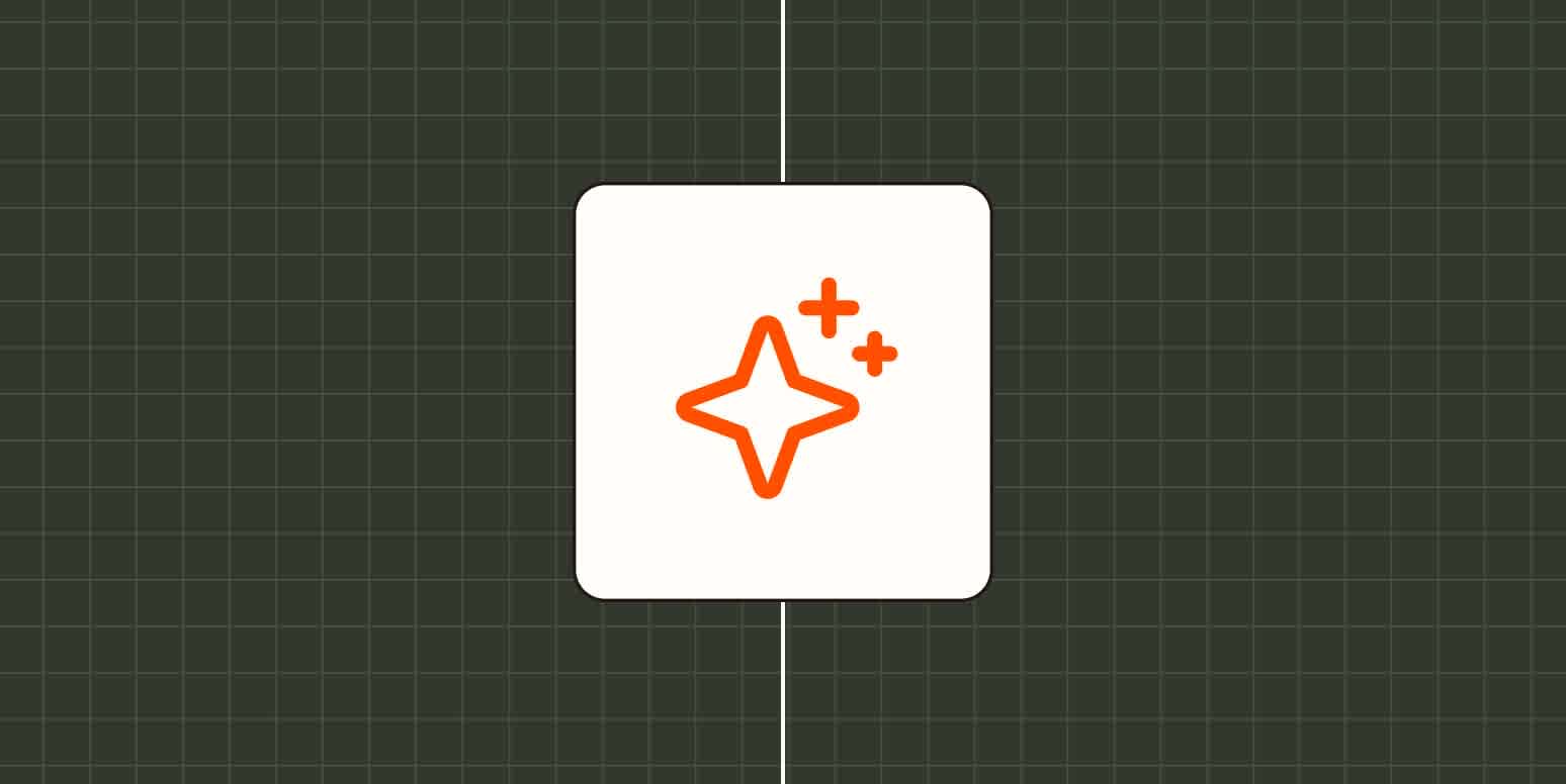 An orange sparkle against a dark green background