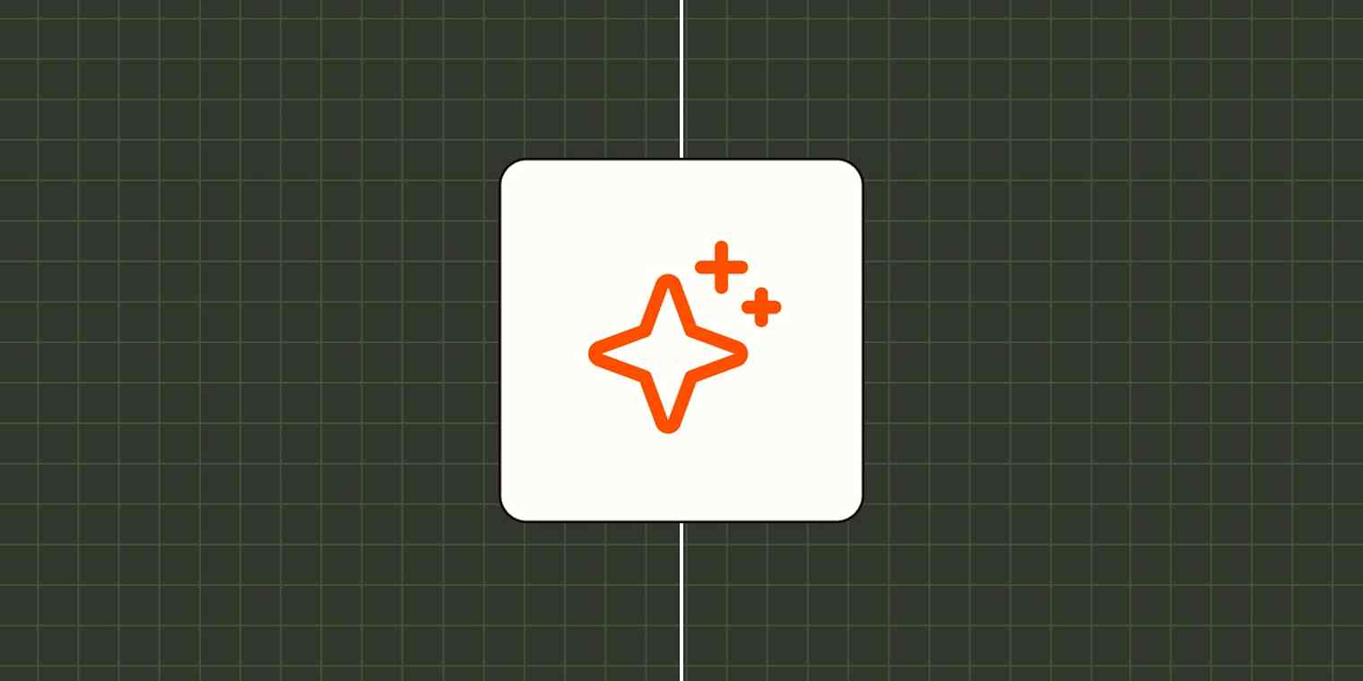 An orange sparkle against a dark green background