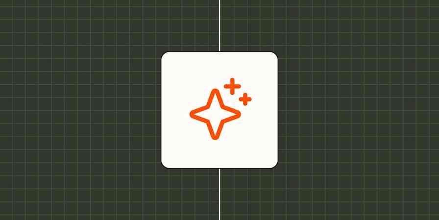 An orange sparkle against a dark green background