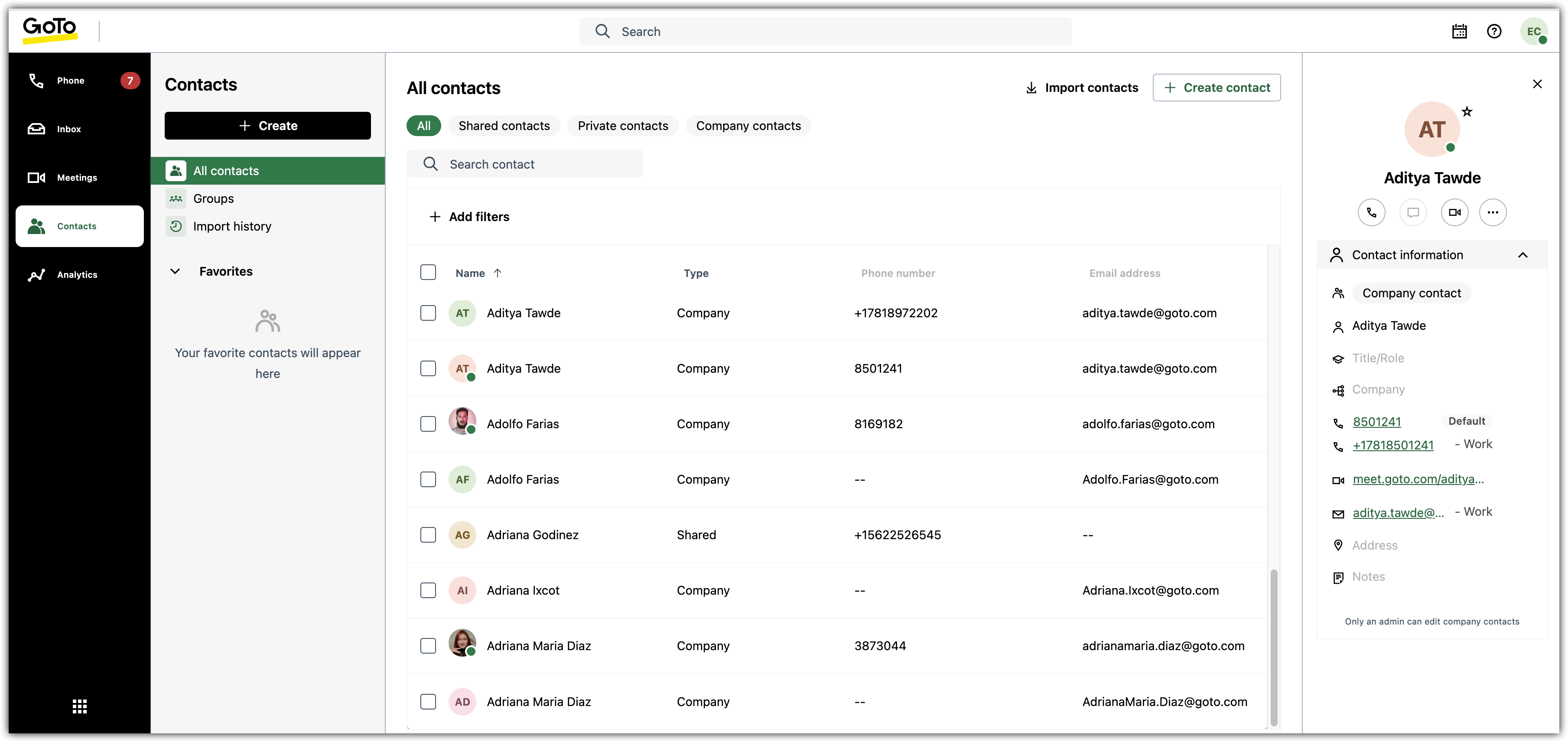 Screenshot of GoTo Connect, our pick for the best VoIP for scaling business operations.