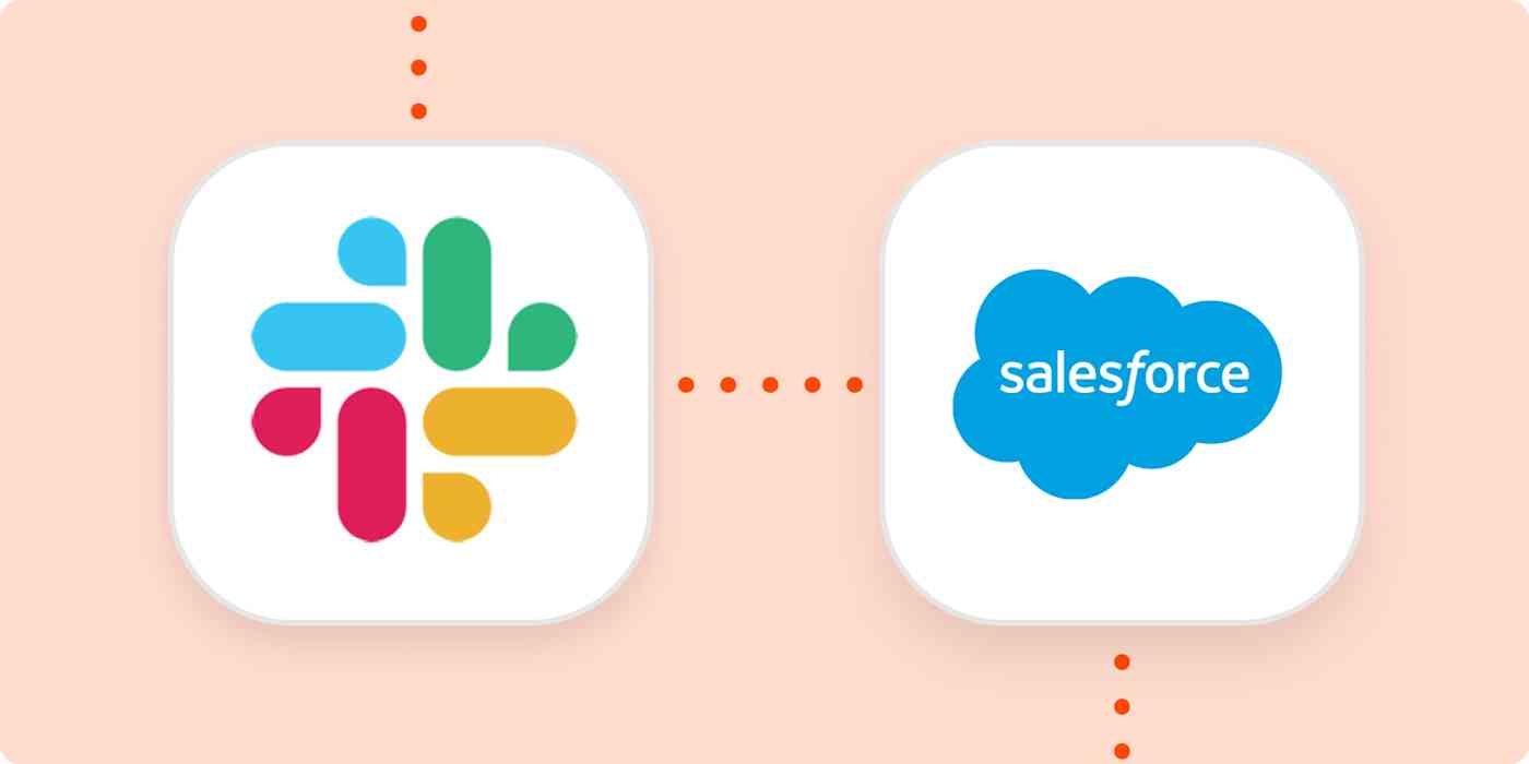 The logos for Slack and Salesforce