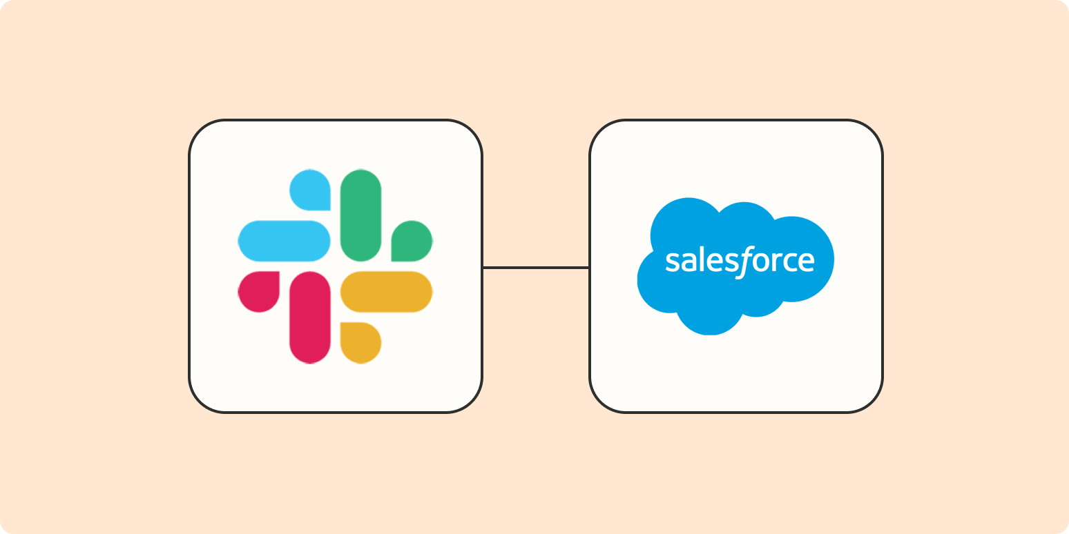 The logos for Slack and Salesforce