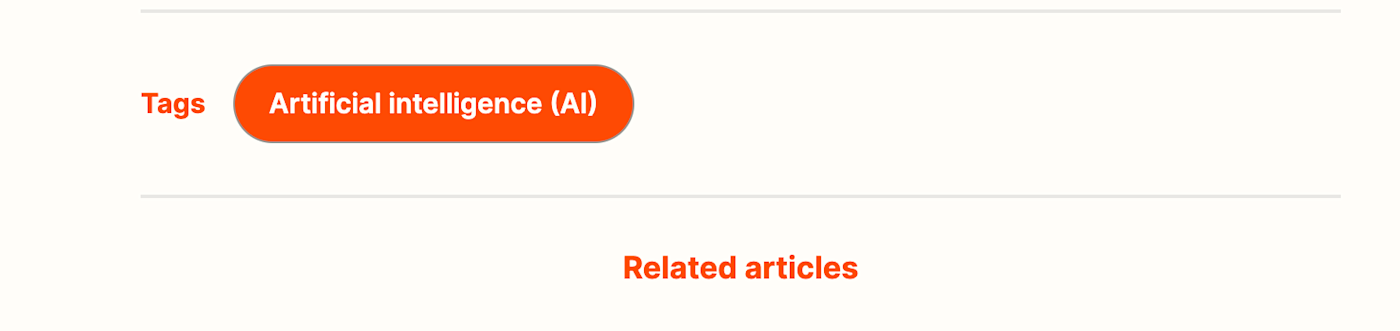 Screenshot of the orange CTA button