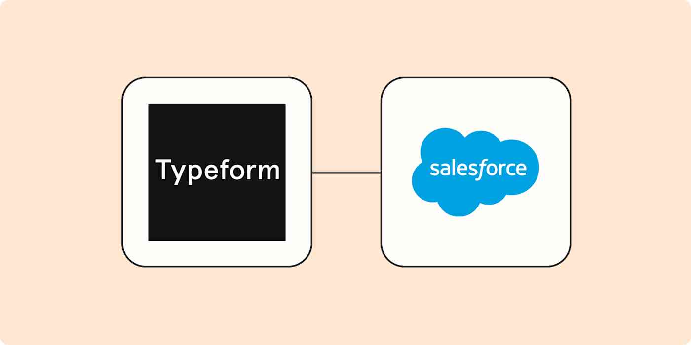 The logos for Typeform and Salesforce