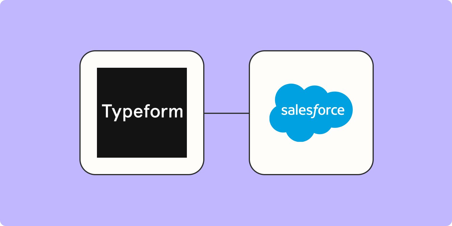 The logos for Typeform and Salesforce