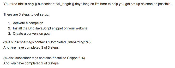 Drip email