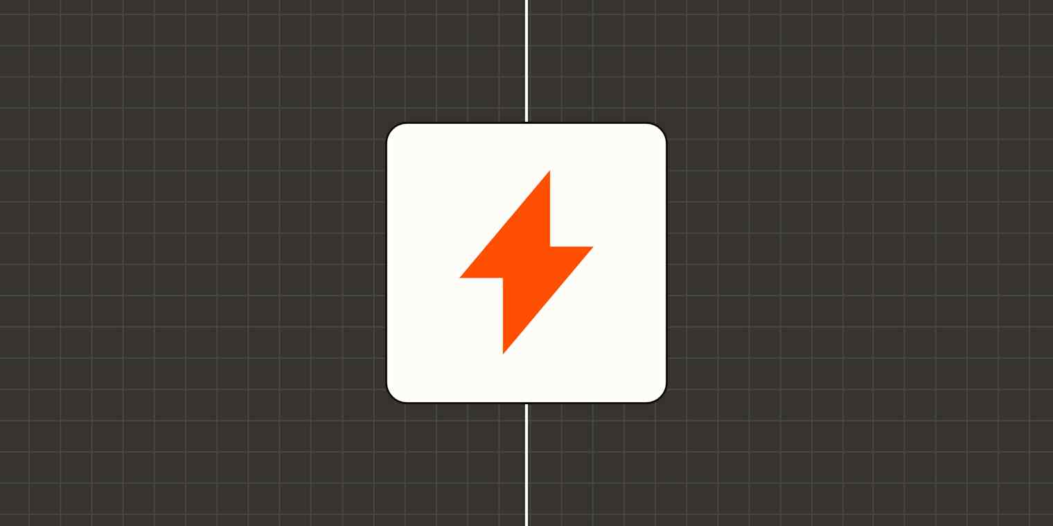A hero image of a lightning bolt icon