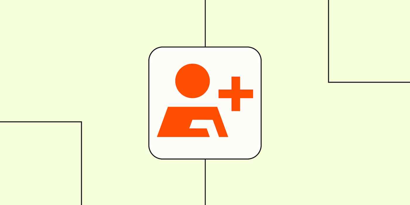 Hero image with an icon of a person (profile)