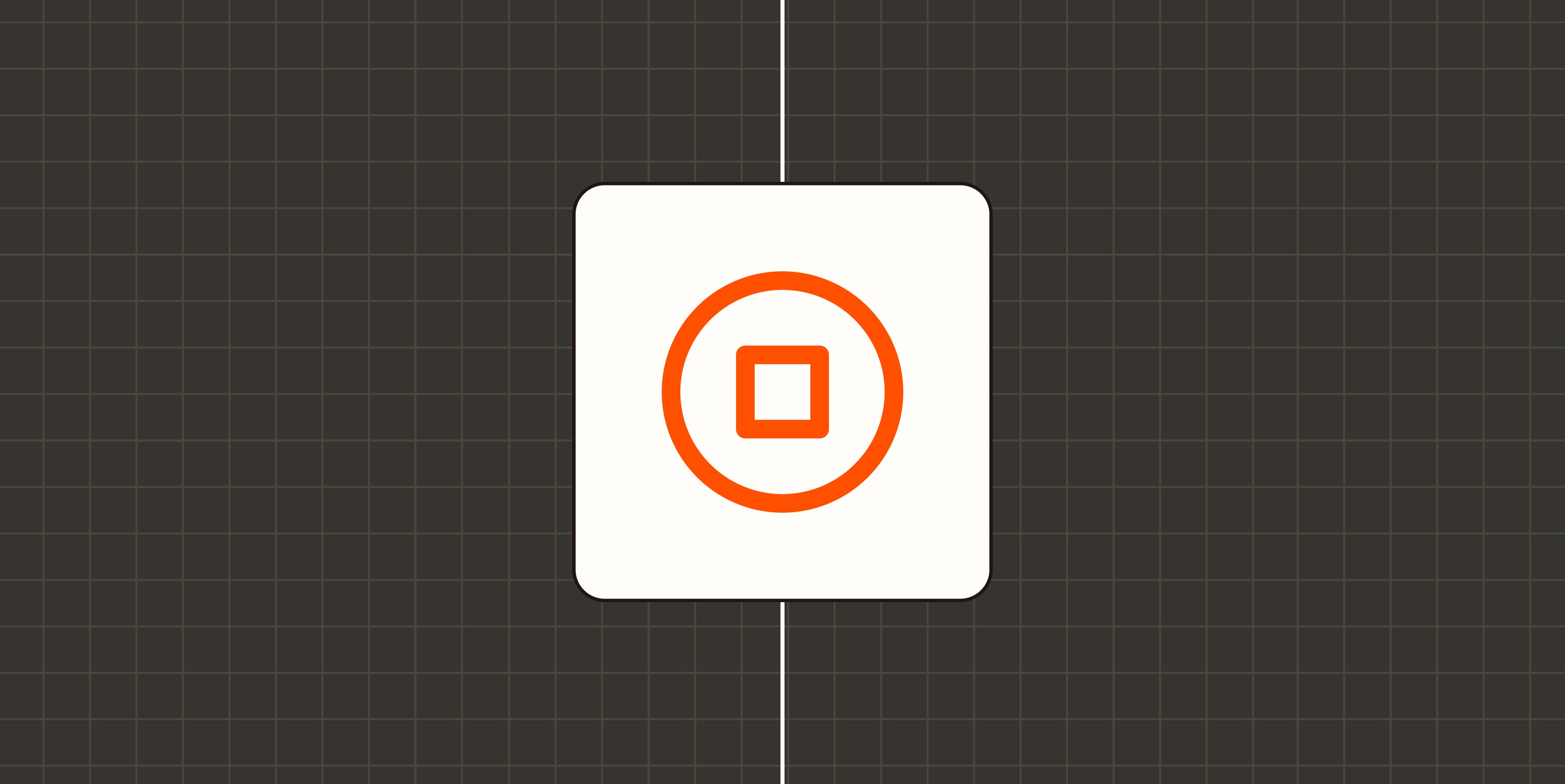 Hero image with an icon representing a stop button