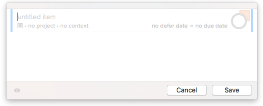 OmniFocus quick entry