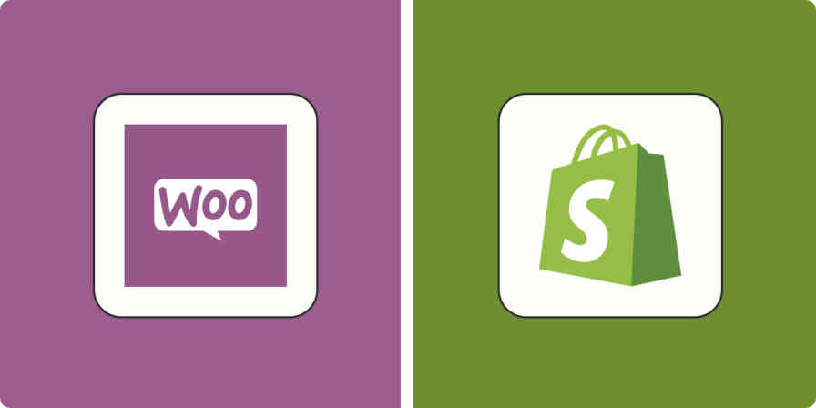 App comparisons hero image with the WooCommerce and Shopify logos