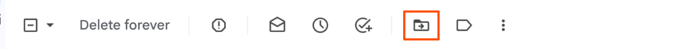 Screenshot of move button on Gmail.