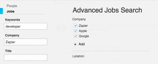 Use LinkedIn to monitor new jobs at your dream company