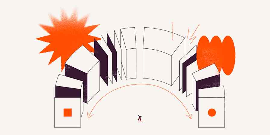 An abstract image representing Zapier's end-to-end capabilities 