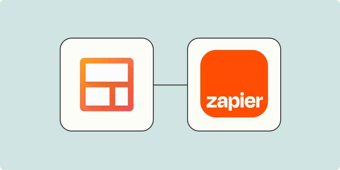 Streak logo and Zapier logo side by side on an orange background