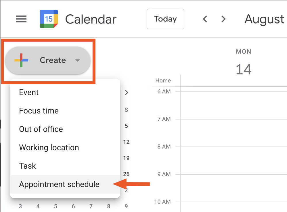 How to create an appointment schedule in Google Calendar. 