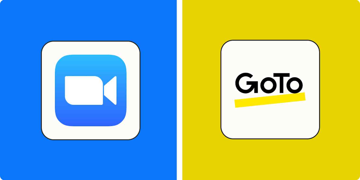 Hero image with the Zoom and GoTo Meeting logos