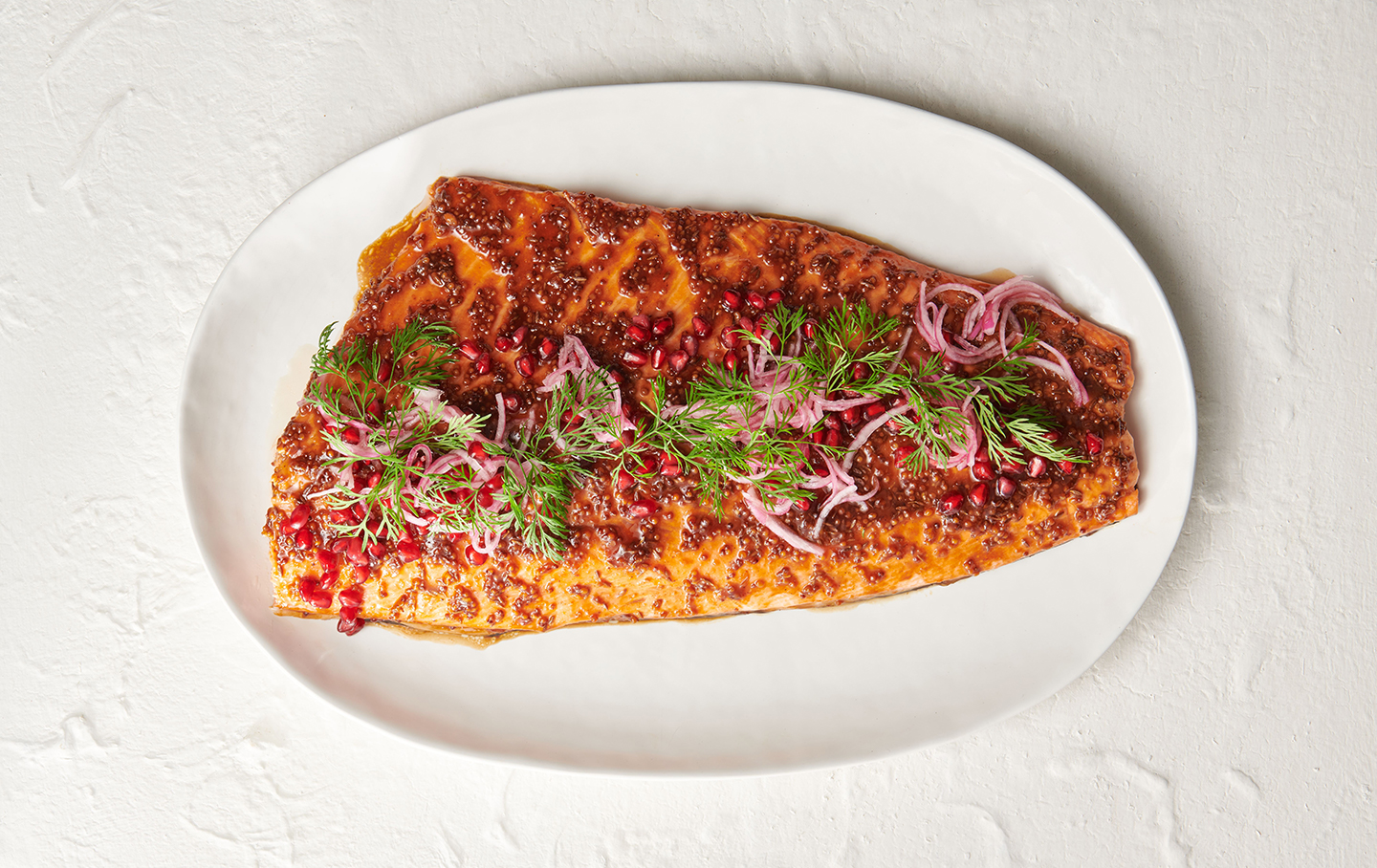 Fresh Salmon with Pomegranate Molasses Recipe