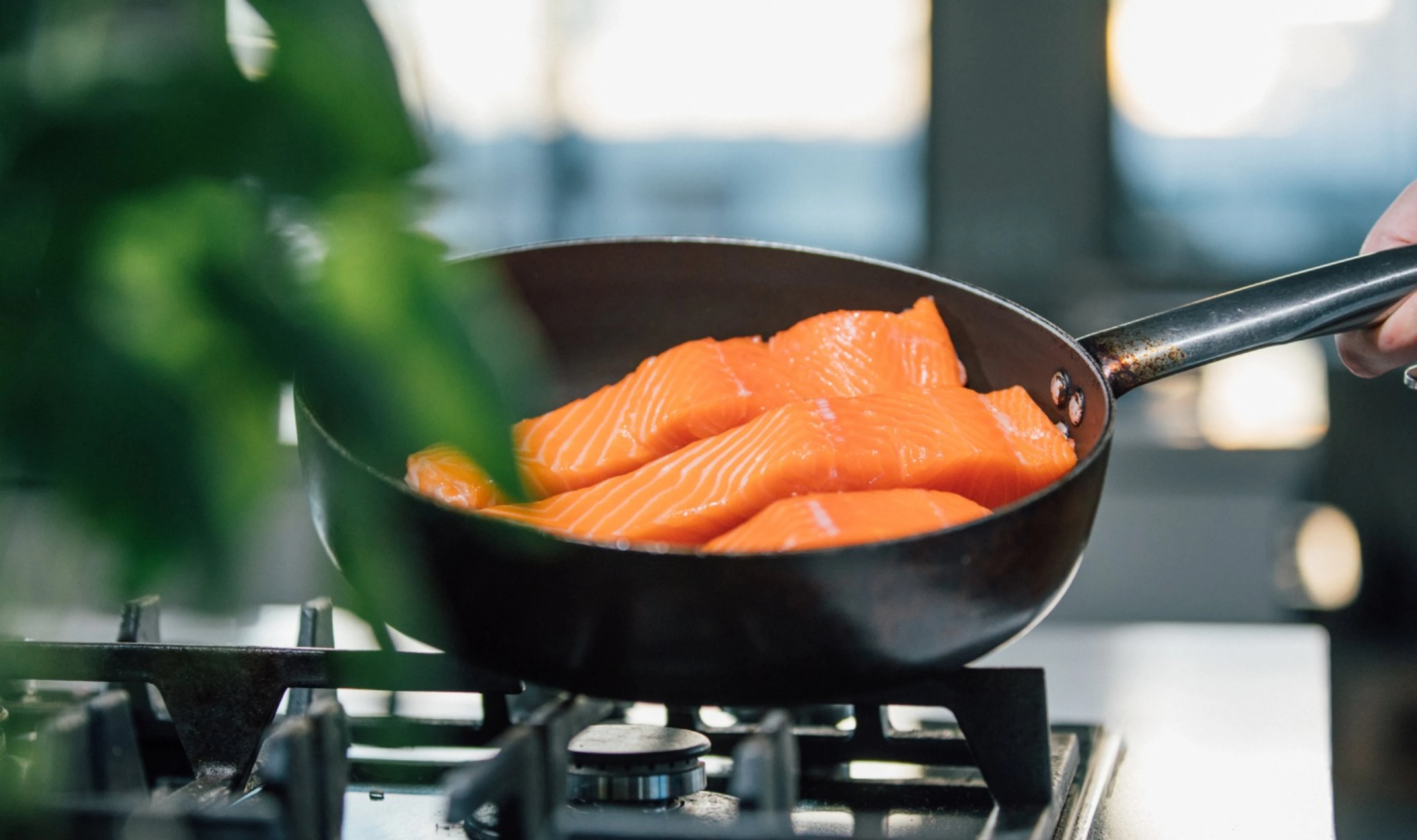 Pan Frying Salmon Portions