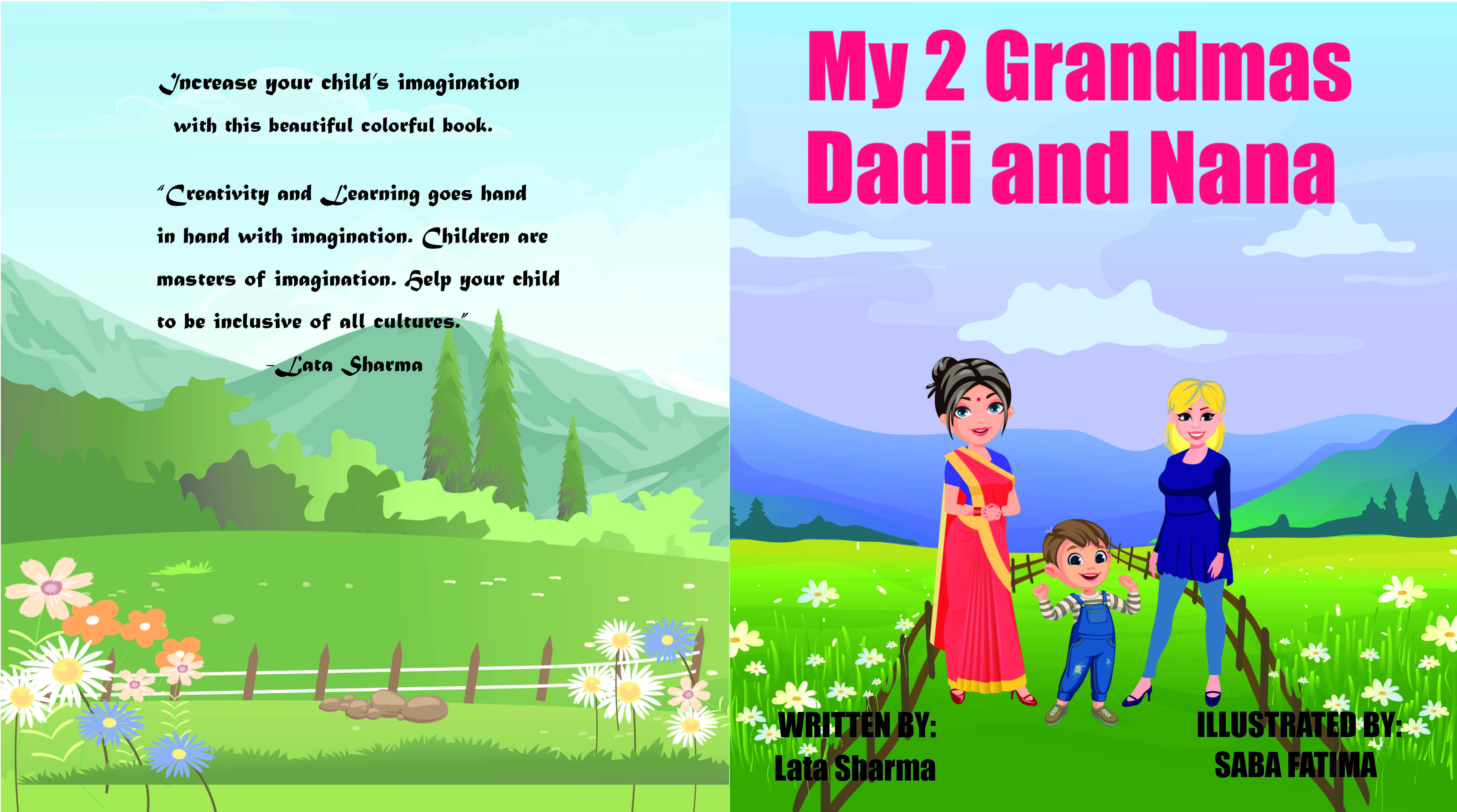 My 2 Grandmas - Dadi & Nana is a heartfelt and engaging children's book that beautifully captures the bond between a child and their two unique grandmothers, lovingly called "Dadi" and "Nana." This delightful story is not just a celebration of intergenerational love but also an ode to cultural diversity, family traditions, and the joy of sharing differences.

The protagonist, a curious and lively child, brings readers along on their adventures with Dadi and Nana. The story cleverly weaves together the contrasting lifestyles, habits, and traditions of the two grandmas, showcasing their unique ways of expressing love. Dadi might teach lessons steeped in one culture, while Nana shares wisdom and fun rooted in another, but together, they create a harmonious blend of experiences that shape the child’s worldview.

The language is simple yet evocative, making it perfect for young readers or for parents to read aloud. The book’s vibrant illustrations bring every scene to life, capturing the warmth of family gatherings, the joy of shared meals, and the playful moments that are universal to all grandparent-grandchild relationships.

One of the standout elements of the book is its subtle message about embracing differences and learning from them. It gently teaches children to appreciate and celebrate diversity within their own families and communities.