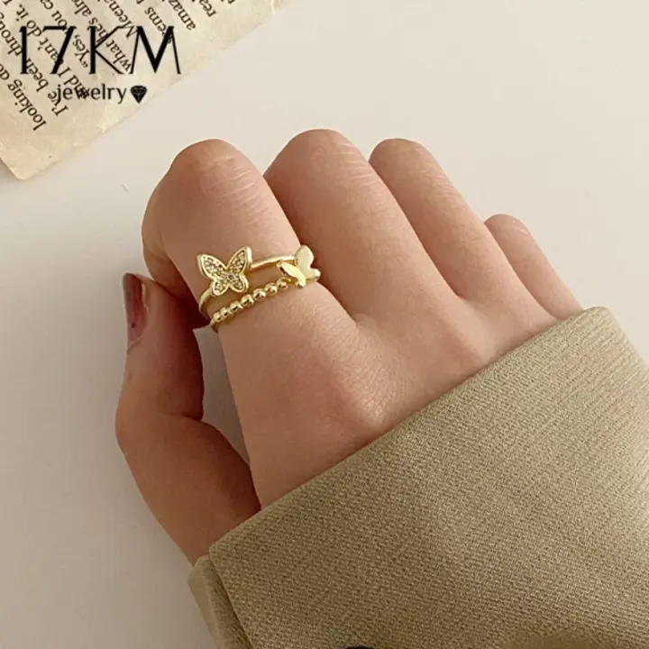Gold Shiny Butterfly Ring