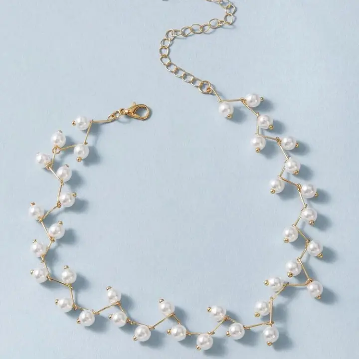 Charm Pearl Beads Choker