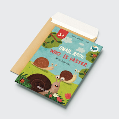 Board Game - Snail race. Who is faster?