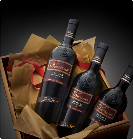 Red wines in a gift box for father's day