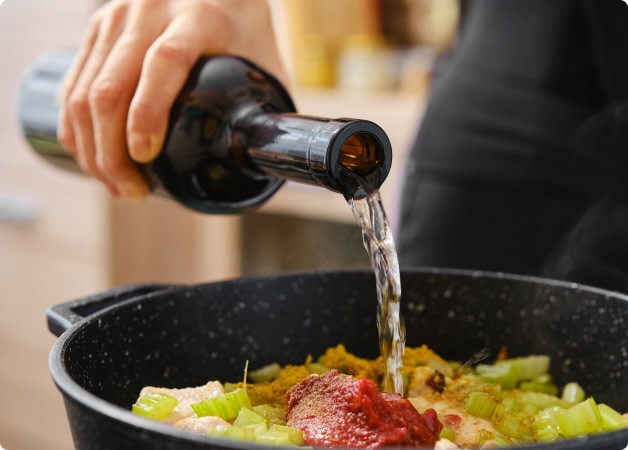 Using dry white wine for cooking