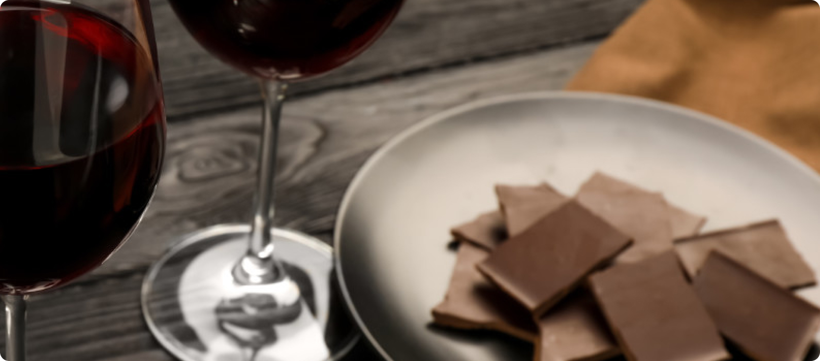 Wine and chocolate