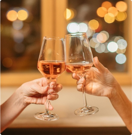 Rosé wine for graduation