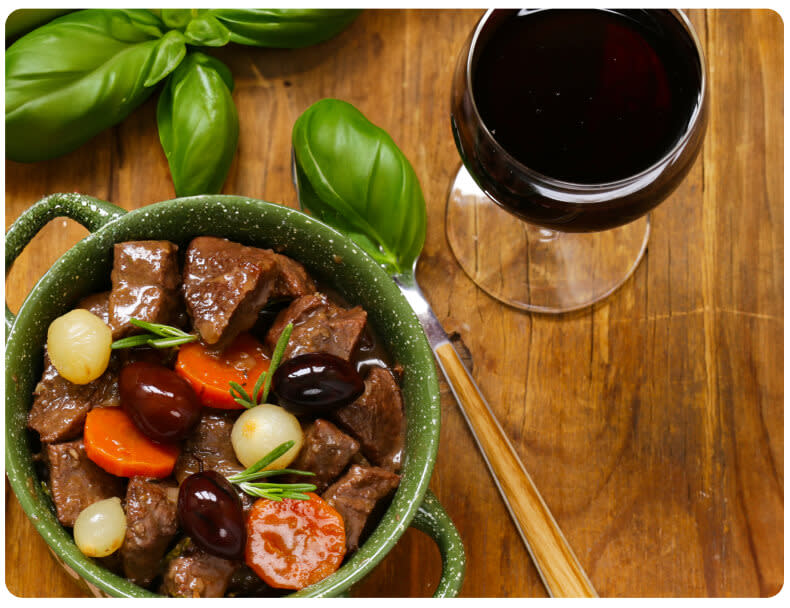 Hearty stews pair well with Tempranillo wines