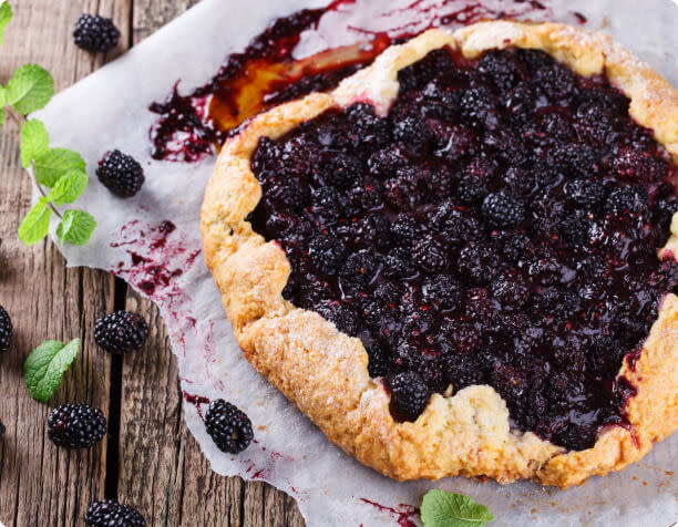 Blackberry tart or galette