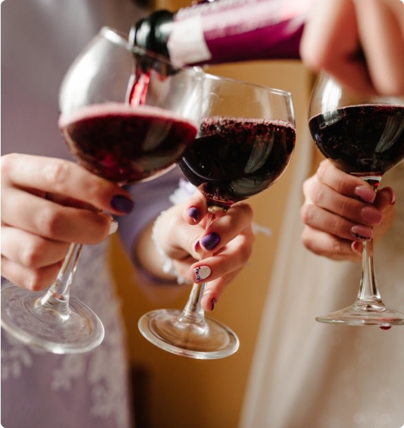 Red wine for wedding receptions