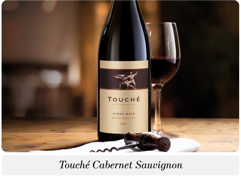 A bottle of Touché Cabernet Sauvignon wine