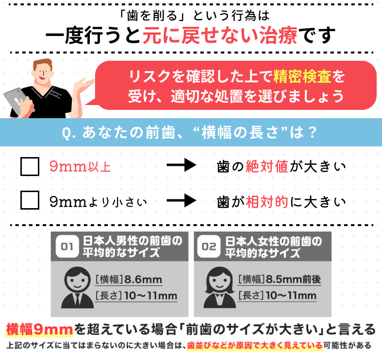 前歯を削る前に絶対に見て！安易に削らない方が良い理由や適切な方法