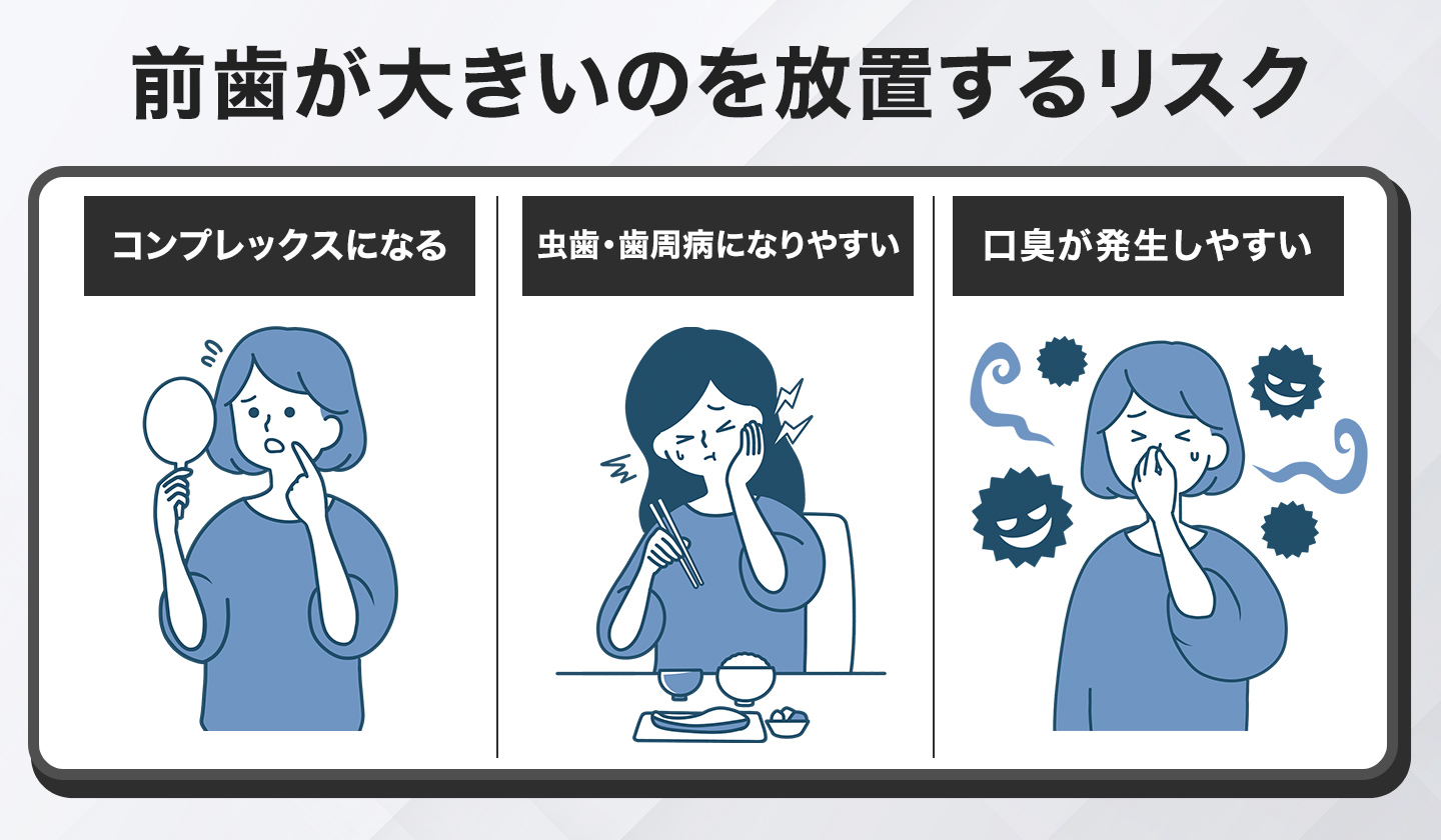 前歯が大きいのを放置するリスク